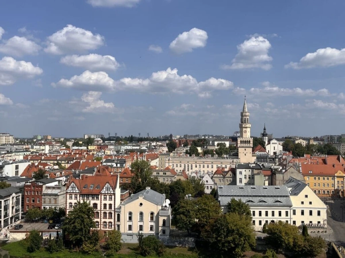Widok z wieży na centrum Opola
